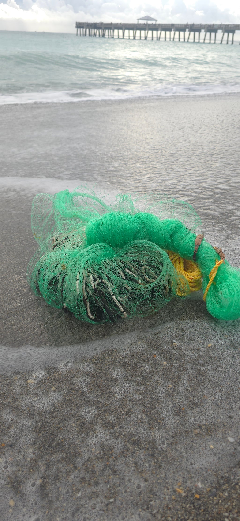 Bottom Pocket Cast Net Green 7.75